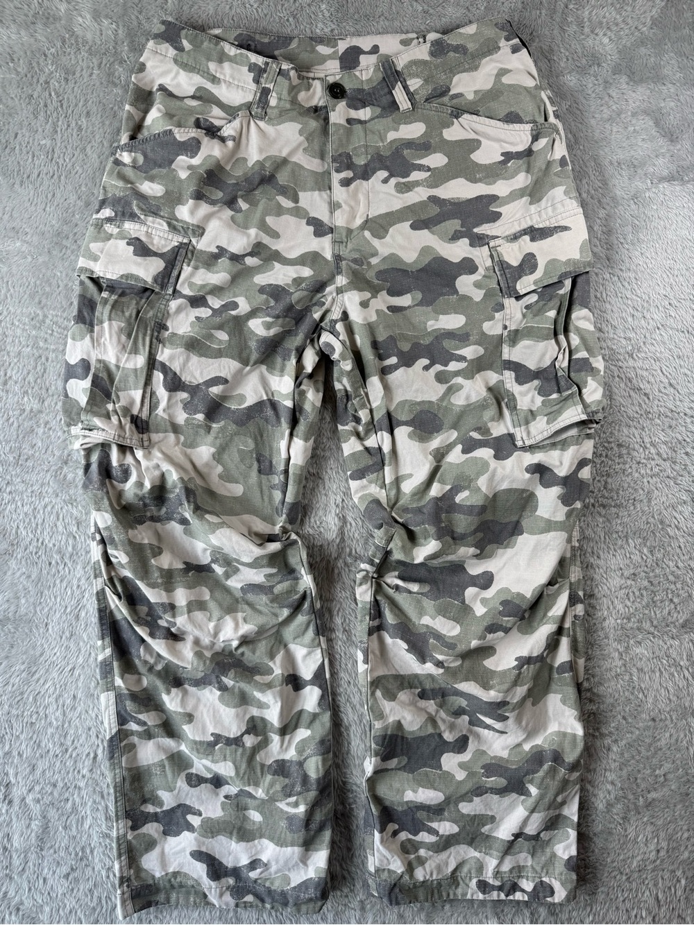 YoungLA Camo Cargo‎ Pants Relaxed Fit Utility Streetwear Medium